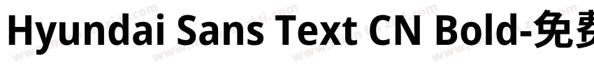 Hyundai Sans Text CN Bold字体转换